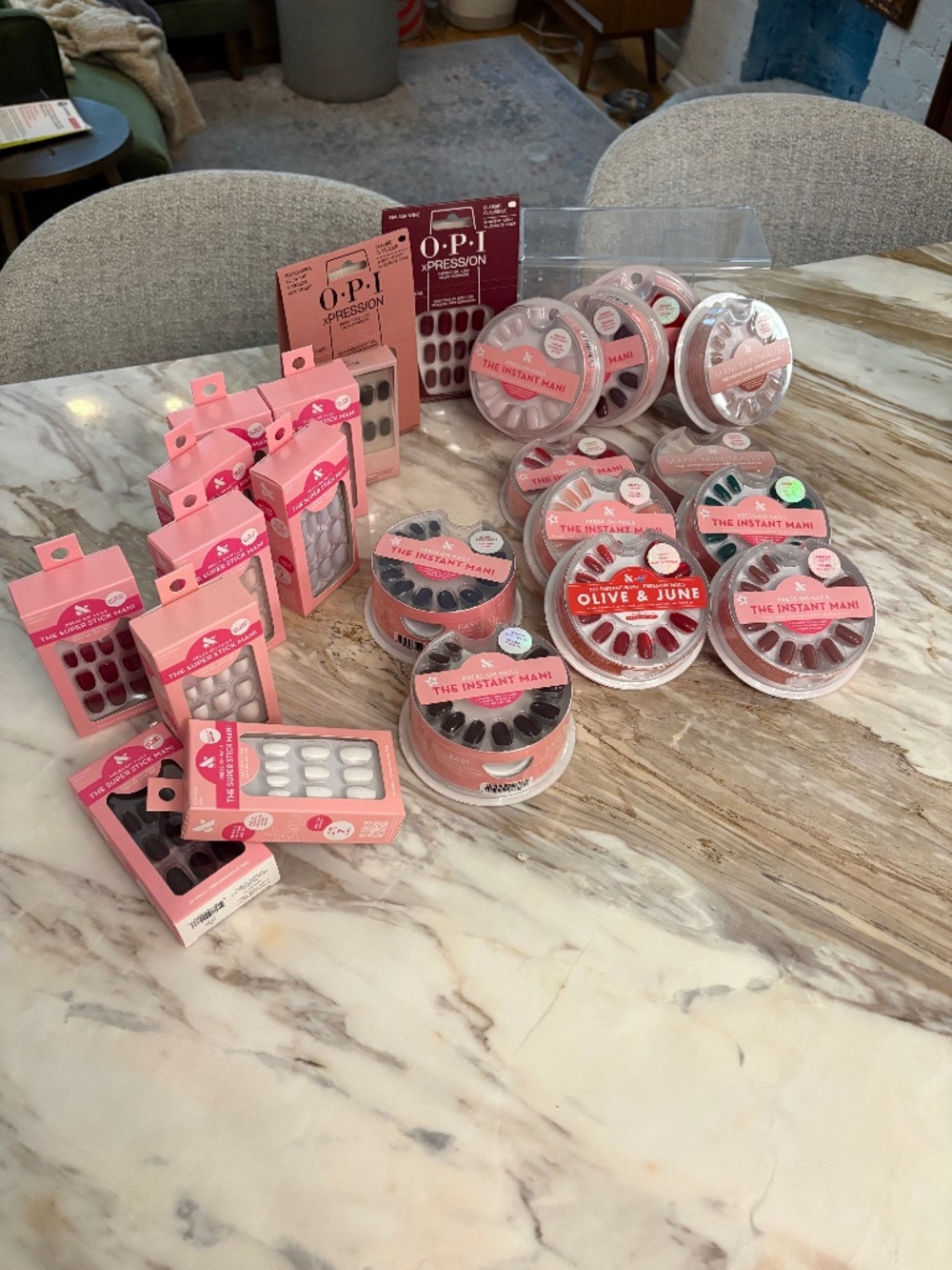 Olive & June Press-On Nail Bundle – 24 Sets, All New | OPI, Glamnetic + Domino's